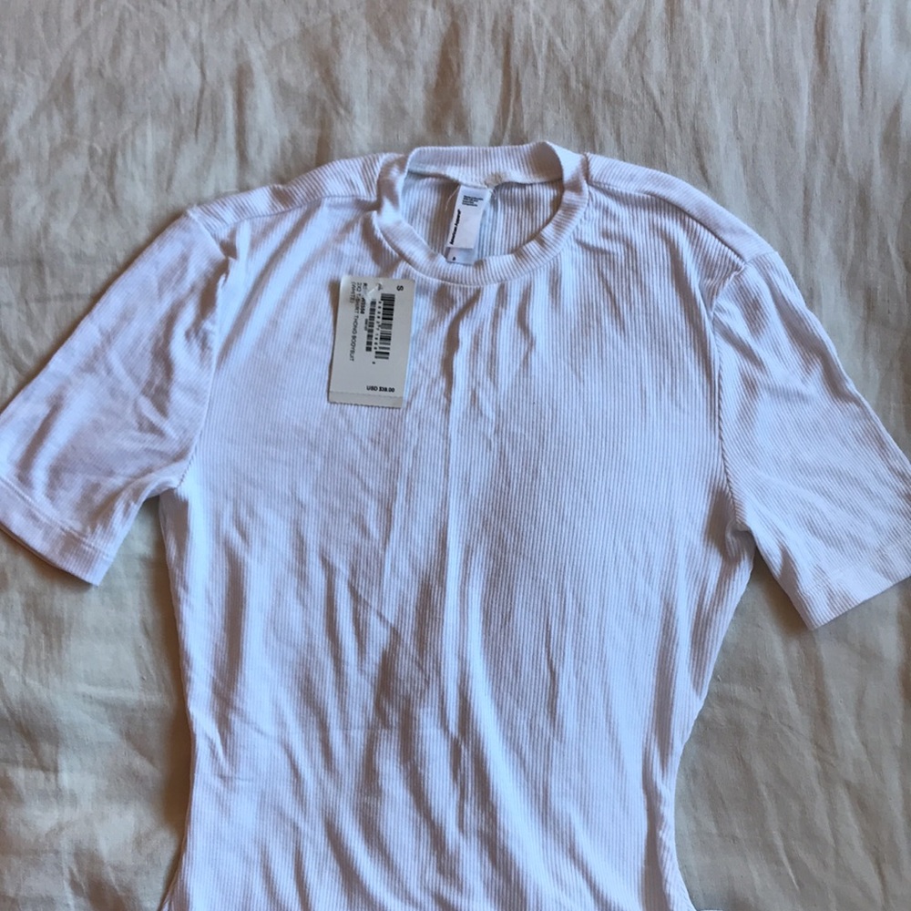 NEW American Apparel - t-shirt thong bodysuit with tags!